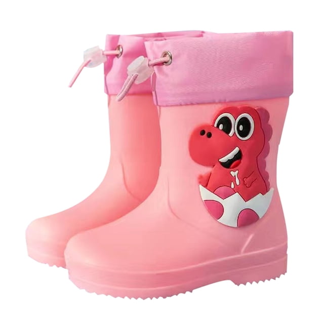 dmqupv Big Kid Rain Boots Children Elastic Children's Rain Boots Textured Soles Non Slip Light Comfortable Rain Shoes For Primary School Students Red,Size for US 9