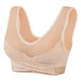 thumbnail image 1 of MIASHUI Bras for Women Front Side Buckle Lace Edge without Steel Ring Movement Seamless Gathering Adjustment Yoga Sleep Large Bra, 1 of 7
