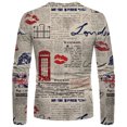 thumbnail image 4 of CEHVOM T-shirt à Manches Longues pour Hommes, Col Rond, Impression 3d, 4 of 6