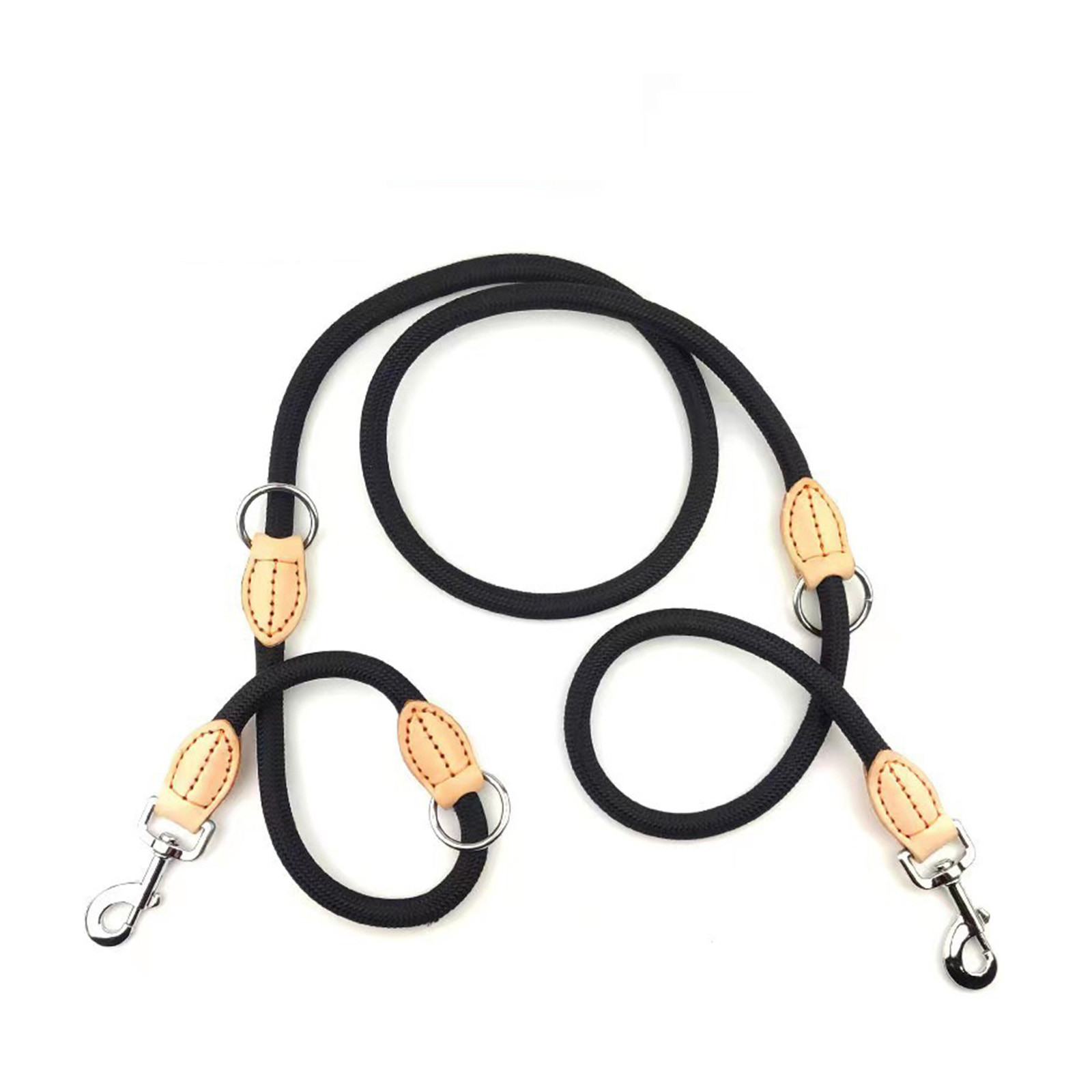 Yatlte Double Dog Leash, Tandem Leash for Two Dogs, Adjustable Length Long Leash for Dog Training, No Tangle 360° Swivel Rotation Dual Strong Dog Leash Splitter, for Large Medium Small Dogs