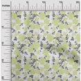 thumbnail image 1 of oneOone Tissu Georgette Viscose Imprimé Feuilles & Fleurs Ikat BTY 42 Pouces de Large, 1 of 4