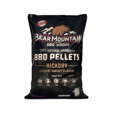 Bear Mountain Granulés Fumeurs de Bois Franc Hickory Naturels de Qualité Supérieure pour BBQ 40 lb