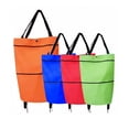 thumbnail image 4 of TUWABEII 2 In 1 Foldable Shopping Cart Grocery Cart With Wheels Shopping Bag Telescopic Storage Bag For Traveling Home Storage and Organization On clearance, 4 of 6