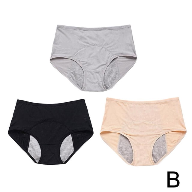 Everdries Culottes Anti-Fuites pour Femmes Incontinence Anti-Fuites Protectrices,L,Peau Noire Gris