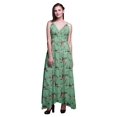 thumbnail image 1 of Bimba Robe Longue à Imprimé Floral pour Femmes, Bretelles Spaghetti, Col en V, Maxi, Tenue de Plage - Moyen, 1 of 5
