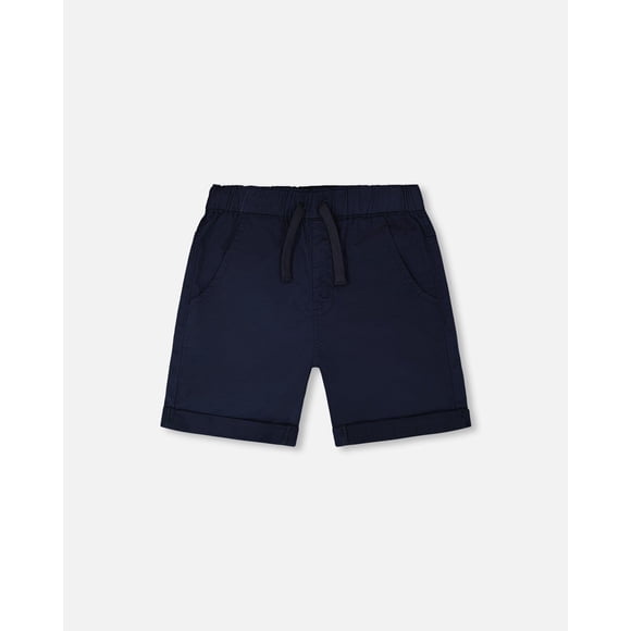 Deux Par Deux Shorts en Sergé Extensible Bleu Foncé
