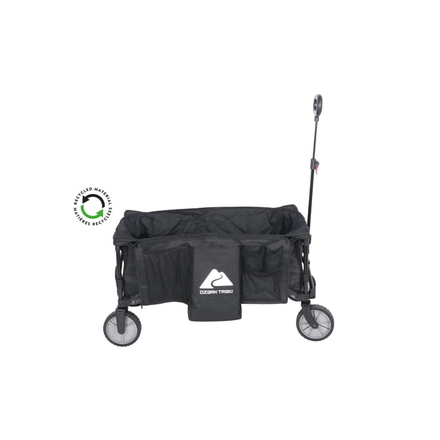Wagon polyvalent pliable Ozark Trail Camp, noir, Polyester double couche