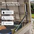thumbnail image 3 of EasyUp Coffre de Terrasse en Résine de 100 Gallons, Coffre de Rangement Extérieur Verrouillable pour Meubles, Outils de Jardin et Rangement d'Outils, Boîtes de Rangement Extérieures Étanches (Motif Gris), 3 of 7
