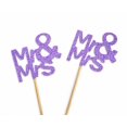 thumbnail image 3 of Darling Souvenir| Mr & Mrs Wedding Cupcake Toppers| Party Dessert Decorations - Pack Of 20, 3 of 3