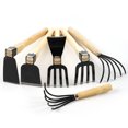 thumbnail image 3 of Hoe With Short Wooden Handle, Handheld Garden Dig Soil Tool, Great for Loosening or Weeding Soil, 3 of 7