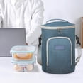 thumbnail image 4 of Bento Lunch Box Round Portable Bento Bag, Student Lunch Box Bag, Adjustable Diagonal Insulation Bag, Picnic Ice Bag, Insulation Bucket Storage Bag, 4 of 6