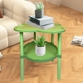 thumbnail image 4 of Four Leaf Sofa Side Table, EDHITNR Mobile Rolling Storage Snack Table, Double Layer Open Shelf Small Coffee Table for Living Room Bedside, 4 of 6