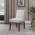 thumbnail image 2 of HomePop Kolbe Transitional Woven Fabric Dining Chair, Gray (Set of 2), 2 of 10