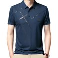 thumbnail image 1 of Esquirla T-Shirt pour Homme Marche Léger Randonnée Séchage Rapide Chandails Graphiques L Bleu Foncé, 1 of 8