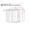 thumbnail image 4 of Arrow Classic Steel Storage Shed, 6x4, Charcoal, 4 of 9