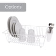 thumbnail image 2 of Mainstays Large Dish Drainer Rack - Chrome/White, 2 of 5