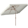 thumbnail image 1 of Outsunny Parasol de Patio Parasol d'Extérieur, Mât en Aluminium, Manivelle Blanc, 1 of 9