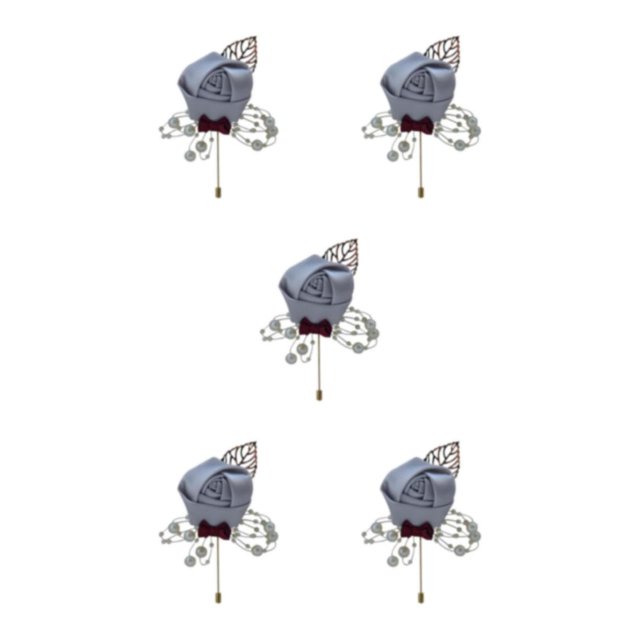 Youkk Cloth Chic And Stylish Brooch Pin Fashion Statement With Exquisite Piece Modern Minimalist Corsage light grey 5Set