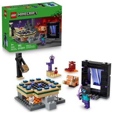LEGO Minecraft Nether & End Portal Journey Building Toy for Boys & Girls - Video Game Playset & Toy Figures for Kids, Ages 7+ - W/Cool Hero Minifigure - Gift Idea for Birthdays - 21584