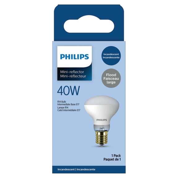 PHILIPS Ampoule R14 de 40 W à culot intermédiaire, intérieur givré