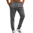thumbnail image 2 of Innerwin Trousers Drawstring Men Bottoms Sport High Waisted Casual Pants Deep Gray L, 2 of 7