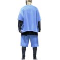 thumbnail image 4 of Mikilon Tenues Tendance pour Hommes Ensemble 2 Pcs Manches Courtes Col Rond Blouse/chemise Mode Décontractée Couleur Unie Manches Courtes Col Rond Blouses Chemises Ensembles Bleu Ciel TG, 4 of 7