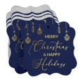thumbnail image 3 of Inkdotpot Real Gold Foil Bracket Shape Paper Hang Tags Merry Christmas & Happy Text Favor Tags Pack Of 50, 3 of 7