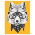 thumbnail image 2 of Funny Fox with Formal Glasses - Contemporary Animal Art Canvas, 2 of 3