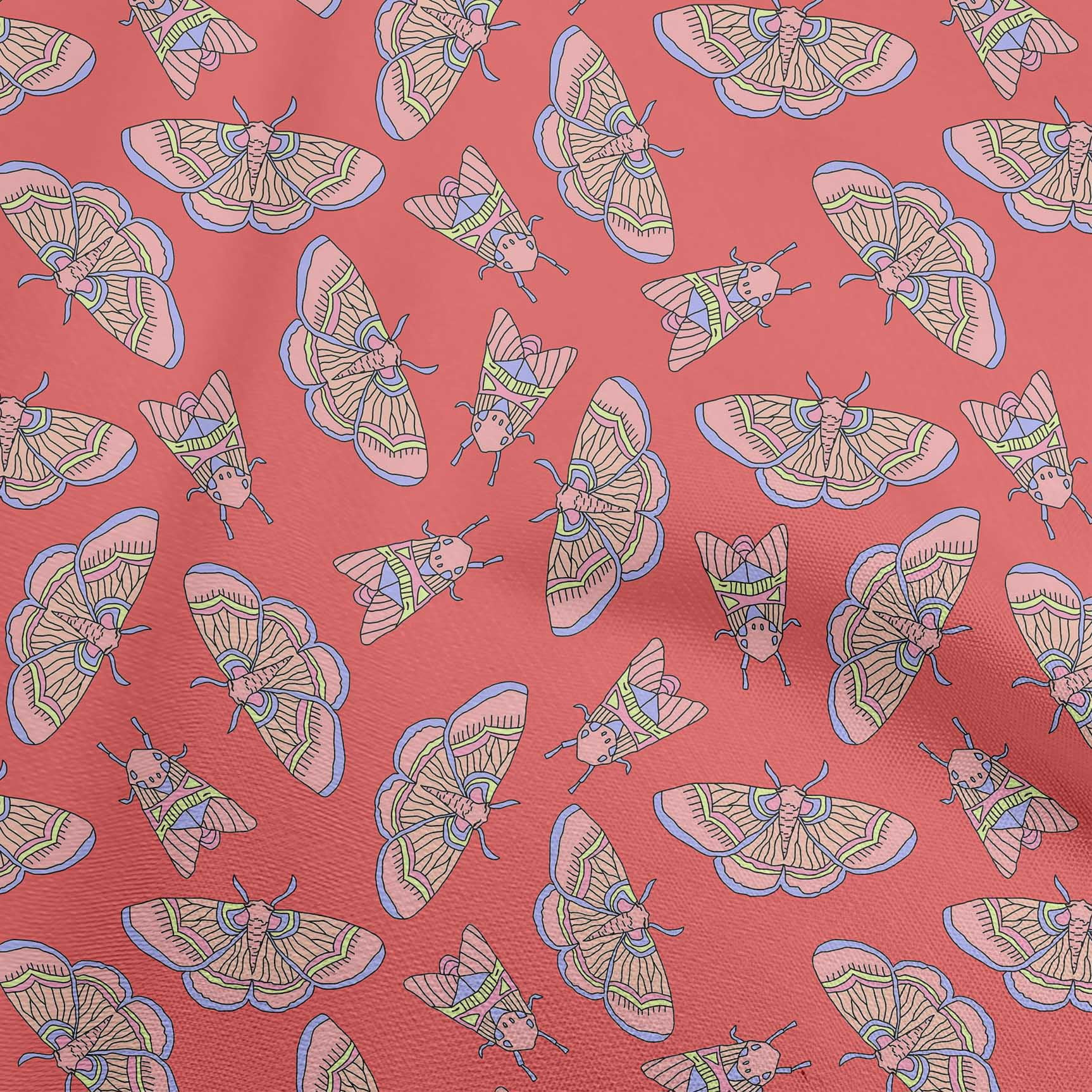 oneOone Rayon Dark Peach Fabric Craft Projects Decor Fabric Printed By The Yard 56 Inch Wide-M3