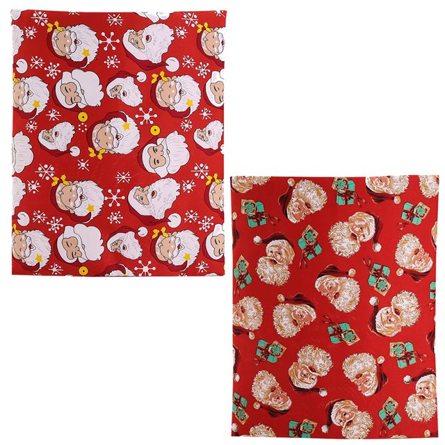 2PCS Noël Chaise Couvre Santa Xmas Chaise Slipcovers Chaise Arrière Couvre