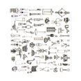 thumbnail image 4 of 65pcs Assorted Tool Shape Alloy Pendants Charms DIY Jewelry Making Accessory for Necklace Bracelet (Silver), 4 of 7