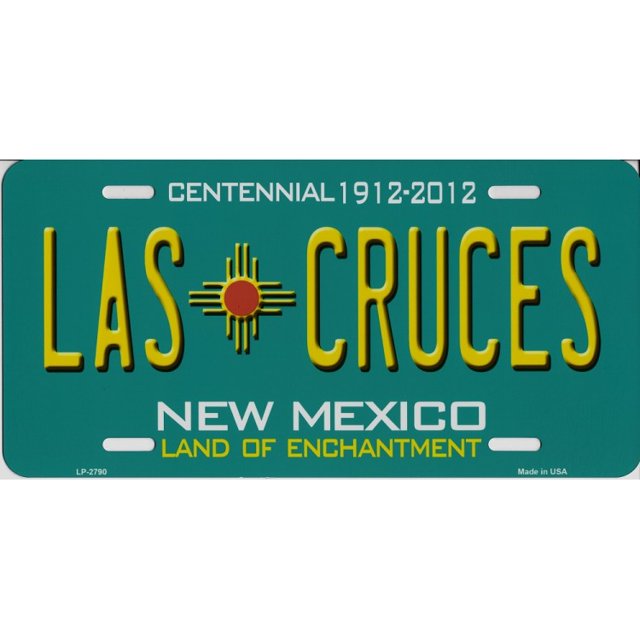 Nouveau Mexico Las Cruces State Look A Like Metal Plaque d'Immatriculation