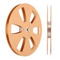 thumbnail image 2 of DEWIN 1/4 7 Inch Empty Reel 6 Hole Aluminum Alloy Open Reel Sound Tape Empty Reel Opening Machine Part Gold, 2 of 14