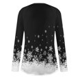 thumbnail image 4 of Hauts de Noël pour Femmes Haut à Imprimé de Noël pour Femmes Col Rond Manches Raglan Manches Longues Haut à Manches avec Passe-Pouce Hauts de Noël pour Femmes, 4 of 5