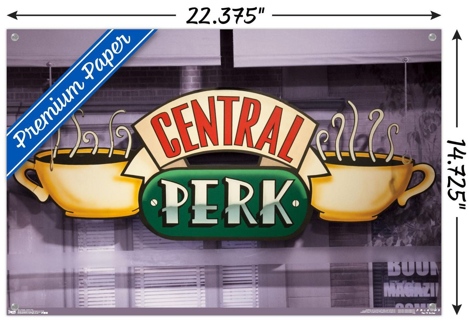 Friends - Central Perk Wall Poster, 22.375" x 34"