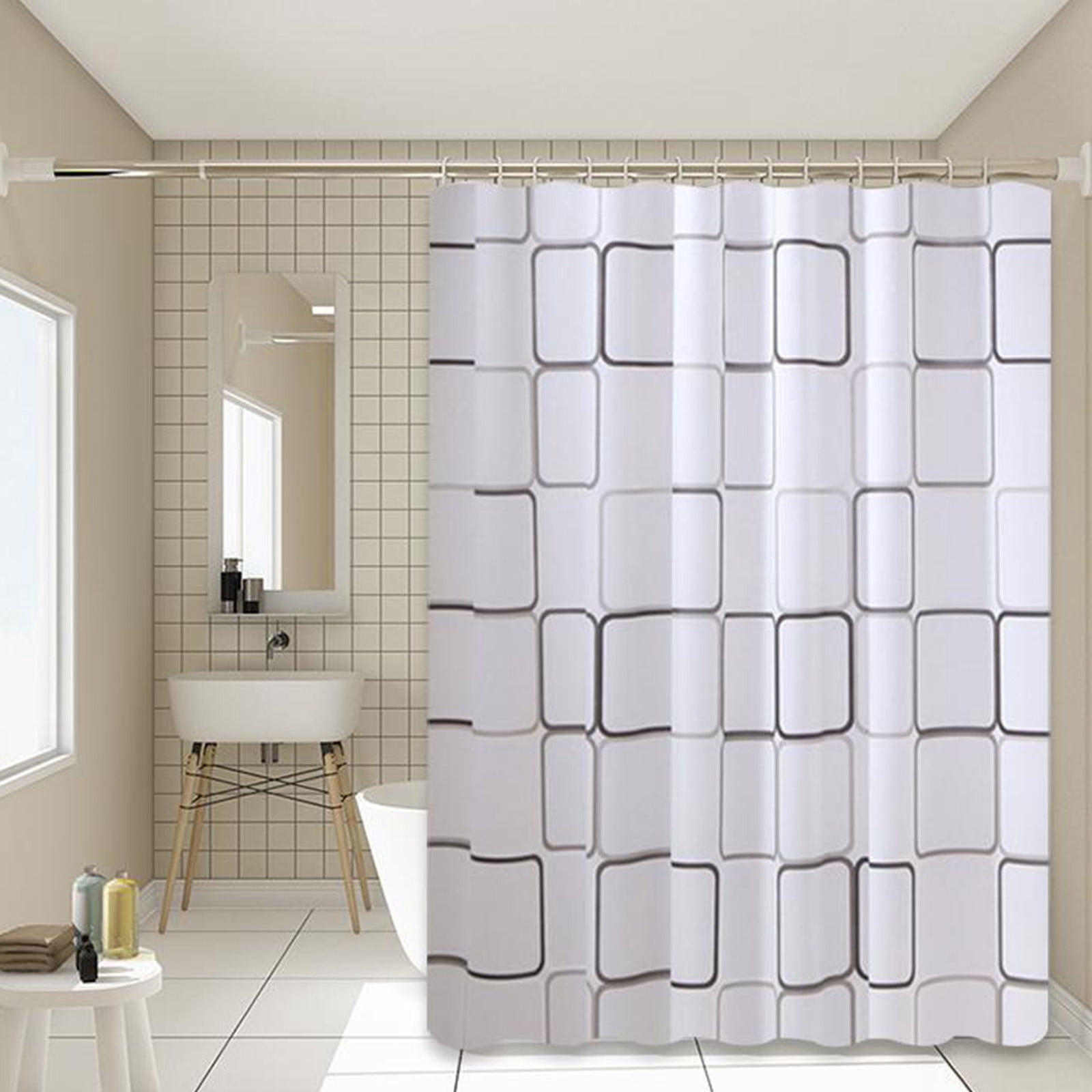 Dvkptbk shower curtain Shower Curtain Bathroom Partition Curtain Shower Curtain 2.4x2m 16 Hooks Door Curtains Window Curtains