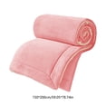 thumbnail image 3 of HOARBOEG Double Layer Thickened Fleece Blanket,Solid Multifunctional Bed Blankets,Full Size Microfiber Travel Throw Blankets,Winter Soft Fluffy Warm Static-Free Sofa Blanket (150 * 200cm, Pink), 3 of 7