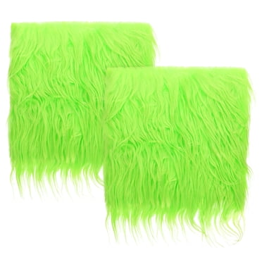 Unique Bargains Tissu en Fausse Fourrure Peluche Carré, 10 Pieds x 10 Pieds Pièces Moelleuses en Fausse Fourrure, Vert Lot de 2