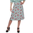 thumbnail image 1 of Moomaya Poly Spandex Skirt With Elastic Waist Printed Skirt Ladies Summer Wear, 1 of 5