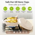 thumbnail image 4 of Granitestone ZUKA Cream 6 Piece Nonstick Ceramic Oven Safe Dishwasher Safe All In One Pan Set, 4 of 11