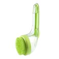 thumbnail image 1 of Hearth & Gear Pet Bath Brush Long Handle Grooming Brush With Shampoo Dispenser | Soft Silicone Cleaning Brush For Cats Dogs Rabbits | Liquid Adding Pet Massage Brush For Bathing Showering Slicker, 1 of 4
