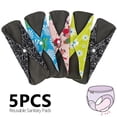 thumbnail image 1 of DEBGFS 5 Pcs Serviettes Hygiéniques Réutilisables Serviettes Lavables en Tissu Serviettes Hygiéniques Menstruelles Flux Abondant Nuit Serviettes Hygiéniques Menstruelles en Tissu Lavables, 1 of 9