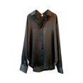 thumbnail image 2 of Chemise Boutonnée Style Décontracté pour Femmes Voyage Randonnée Vacances Festival Travail Réunion Polyester Blouse à Revers Manches Longues Vêtements Vêtements Noir m, 2 of 8