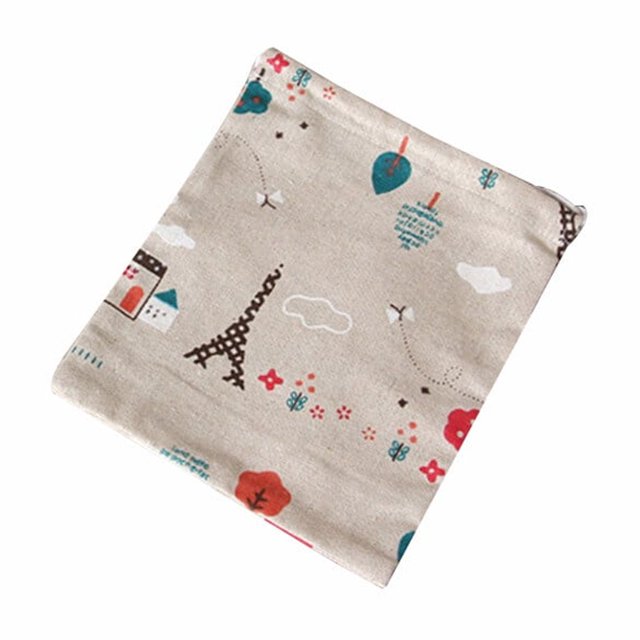 Coton Mélange Lin de Stockage à Domicile Utilisation Impression Utiliser Sac d'Impression Sac avec le Cordon de Serrage