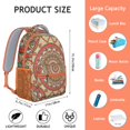 thumbnail image 4 of Artistic Spiritual Mandala Waterproof Bookbag - Ergonomic Design for College Students, 4 of 6