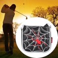 thumbnail image 2 of Universal Golf Mallet Putter Cover Square Headcover Magnetic Putter Head Closure Guard Spider Black, 2 of 9
