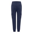 thumbnail image 3 of Clearance-Sale Legging with Pocket for Women Solid Color Plus Casual Leggings Drawstring Stretchy Low Waist Ruched Womens Sweaterpants Multiple Pocket Softy Work Pants for Women Weekly-Deals（Navy,3XL）, 3 of 8