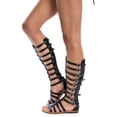 thumbnail image 2 of Kcodviy Sandales Habillées d'Été pour Femmes, Chaussures Rétro, Bottes Décontractées, Sandales à Strass pour Femmes, Sandales Jusqu'au Genou, Sandales pour Femmes, 2 of 9