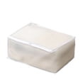 thumbnail image 2 of Meitianfacai Folding Plastic Storage Box For Storage Under The Bed Odorless Moistureproof Trash Can Suitable For Pillows Coats Blankets White Translucent, 2 of 7