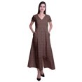 thumbnail image 1 of Moomaya Robe Longue Maxi pour Femmes à Manches Courtes, Robe Formelle/décontractée avec Poches P-TTG, 1 of 6